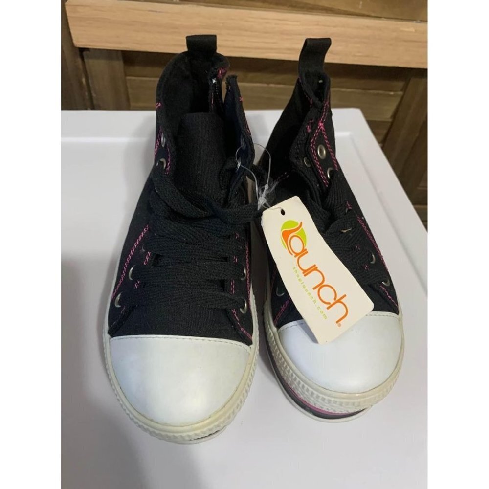 NWT Launch Retro 90s Style High Top Sneakers Girls Size 1 E3